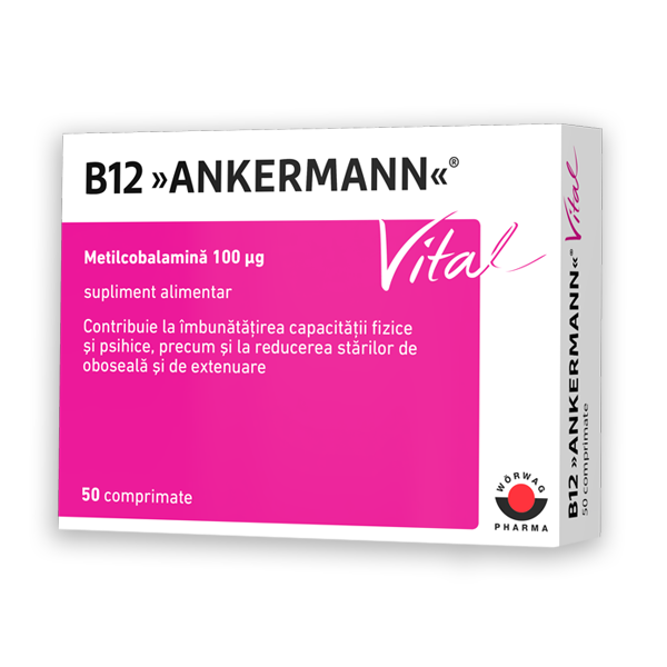 Vitamina B12 Ankermann Vital, 50 comprimate, Worwag Pharma