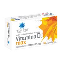Vitamina D3 Max, 5000 UI, 30 comprimate, BioSunLine