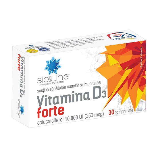 Vitamina D3 Forte, 30 comprimate, BioSunLine