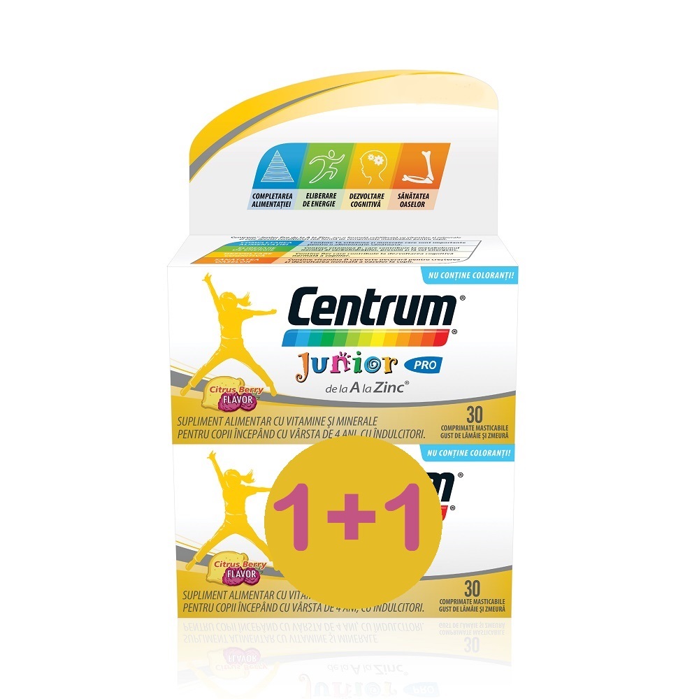 Pachet Multivitamine Junior Pro, 30+30 comprimate, Centrum