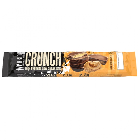 Baton proteic Dark Chocolate Peanut Butter Crunch, 64g, Warrior