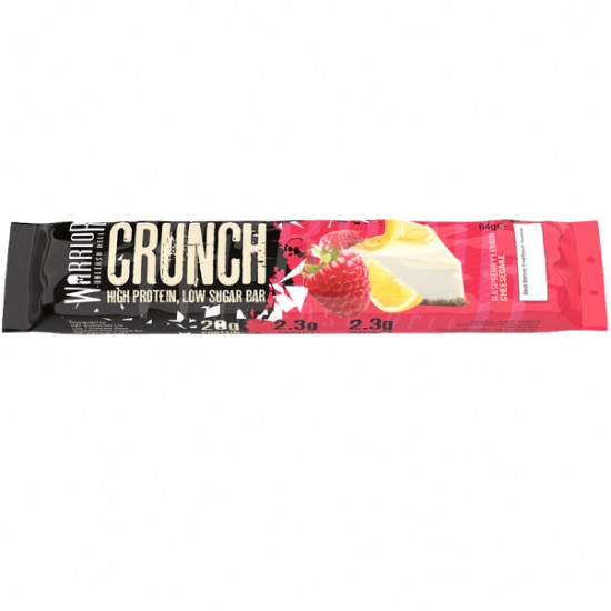 Baton proteic Raspberry Lemon Cheesecake Crunch, 64g, Warrior              