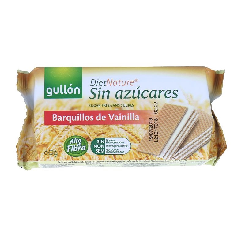 Napolitane dietetic vanilie, 60 g, Gullon