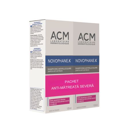 Pachet Sampon Antimatreata Cronica Novophane K, 125 +125 ml, ACM