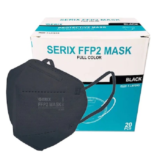 Masti de protectie FFP2, Negra, 20 bucati, Serix