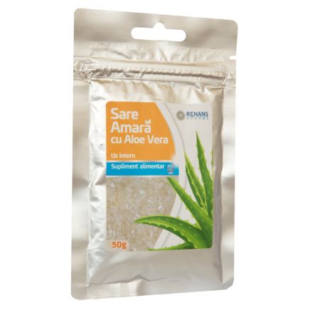 Sare amara cu Aloe Vera pulbere orala, 50 g, Renans