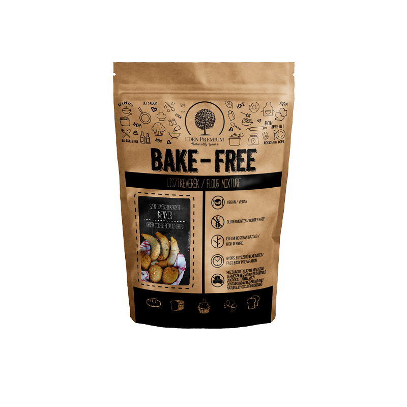 Mix de faina pentru produse de panificatie, fara gluten, 1000g, Bake-Free, Eden Premium