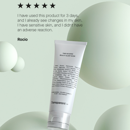 Masca de noapte anti-aging cu Niacinamide si Retinol, 75 ml, Transparent Lab 688827