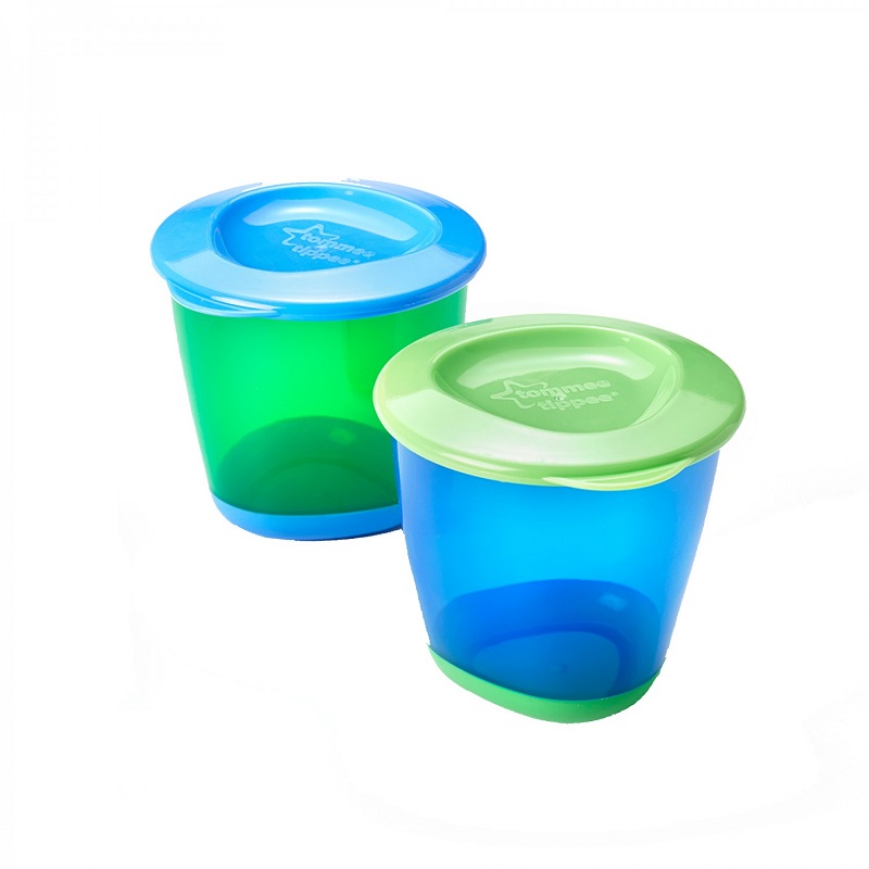 Set 2 recipiente pentru stocare hrana, albastru-verde, +4 luni, Tommee Tippee