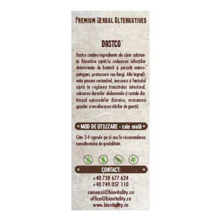 Dastco, 30 capsule, Bio Vitality 780375