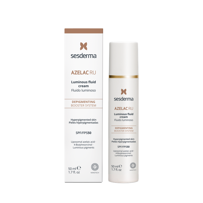 Fluid luminos SPF 50, cu efect depigmentant Azelac RU, 50 ml, Sesderma