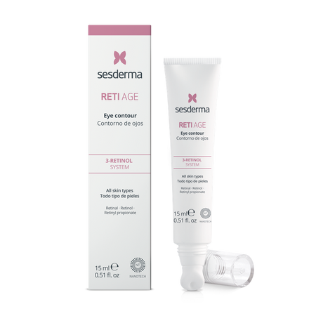 Crema pentru conturul ochilor cu retinol, cu aplicator ceramic Reti-Age, 15 ml, Sesderma