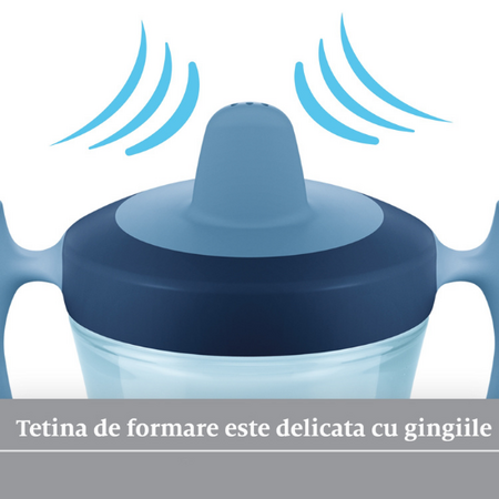 Cana trainer albastra,+6 luni, 230 ml, Nuk Evolution 456273