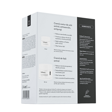 Pachet Crema antirid, 50 ml + Crema antirid si anti-cearcan, 15 ml, Ivatherm 730574