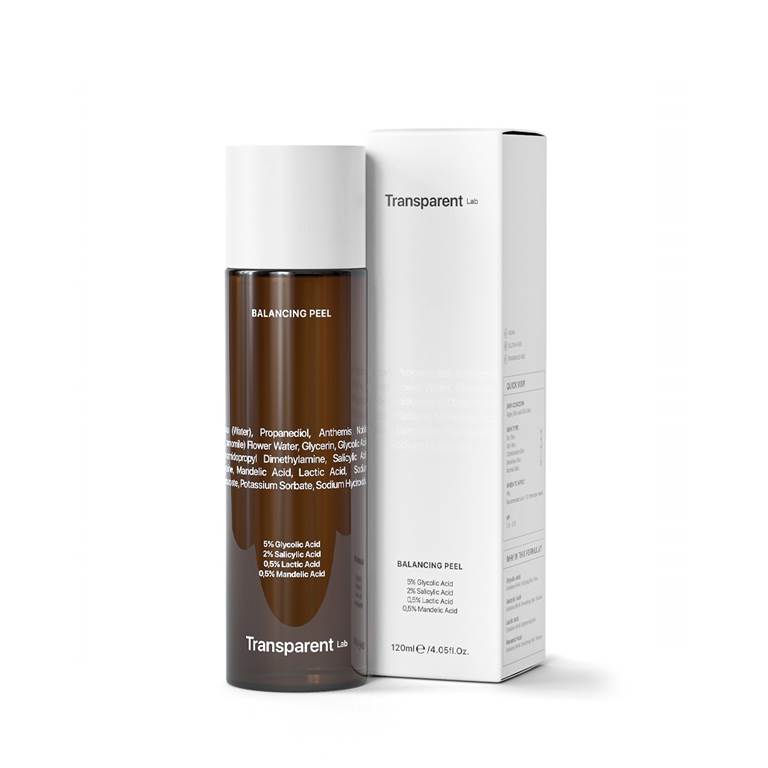 Toner exfoliant cu AHA si BHA, 120 ml, Transparent Lab