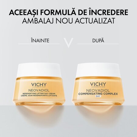 Crema de zi redensifianta cu efect de lifting pentru ten uscat Neovadiol Compensating Complex, 50 ml, Vichy 729733