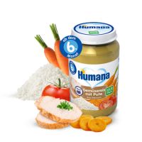 Piure din legume si orez cu carne de curcan Bio, 190 gr, Humana