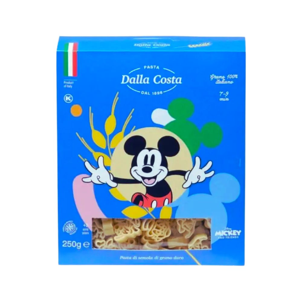 Paste din grau dur Mickey Mouse and Friends, 250 g, Dalla Costa