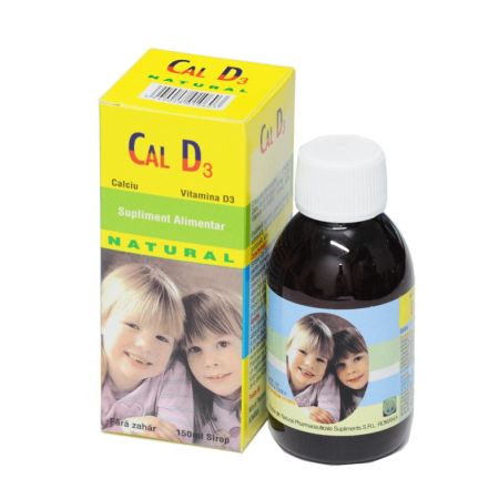 Sirop cu calciu si Vitamina D3, 150 ml, Natural Pharmaceuticals