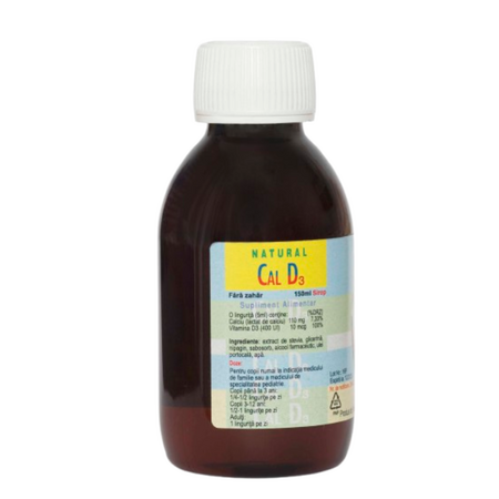 Sirop cu calciu si Vitamina D3, 150 ml, Natural Pharmaceuticals 681121
