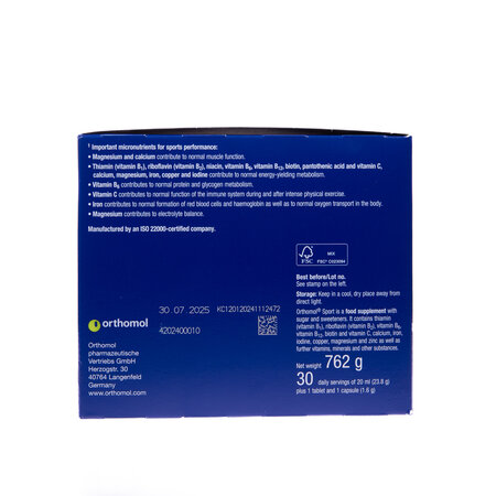 Orthomol Sport, 30 portii zilnice, Orthomol 616597