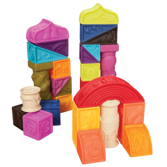 Set cuburi moi, +6 luni, 26 bucati, Btoys