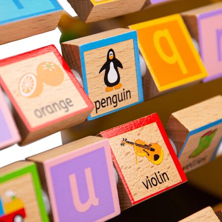 Centru de activitati cu litere si imagini, +12 luni, Bigjigs 652693