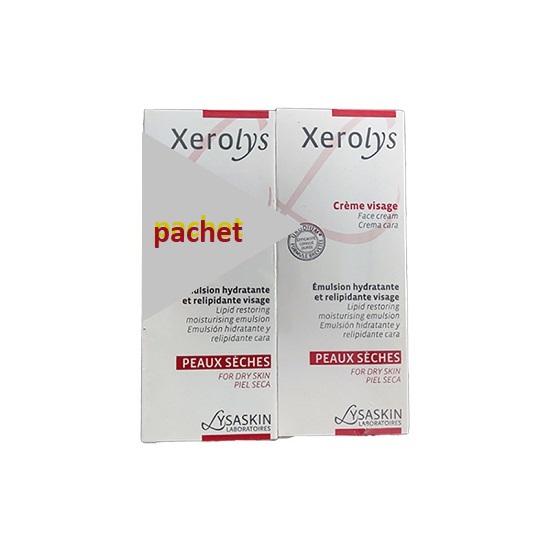 Pachet Xerolys crema pentru fata, 2x50ml, Lab Lysaskin