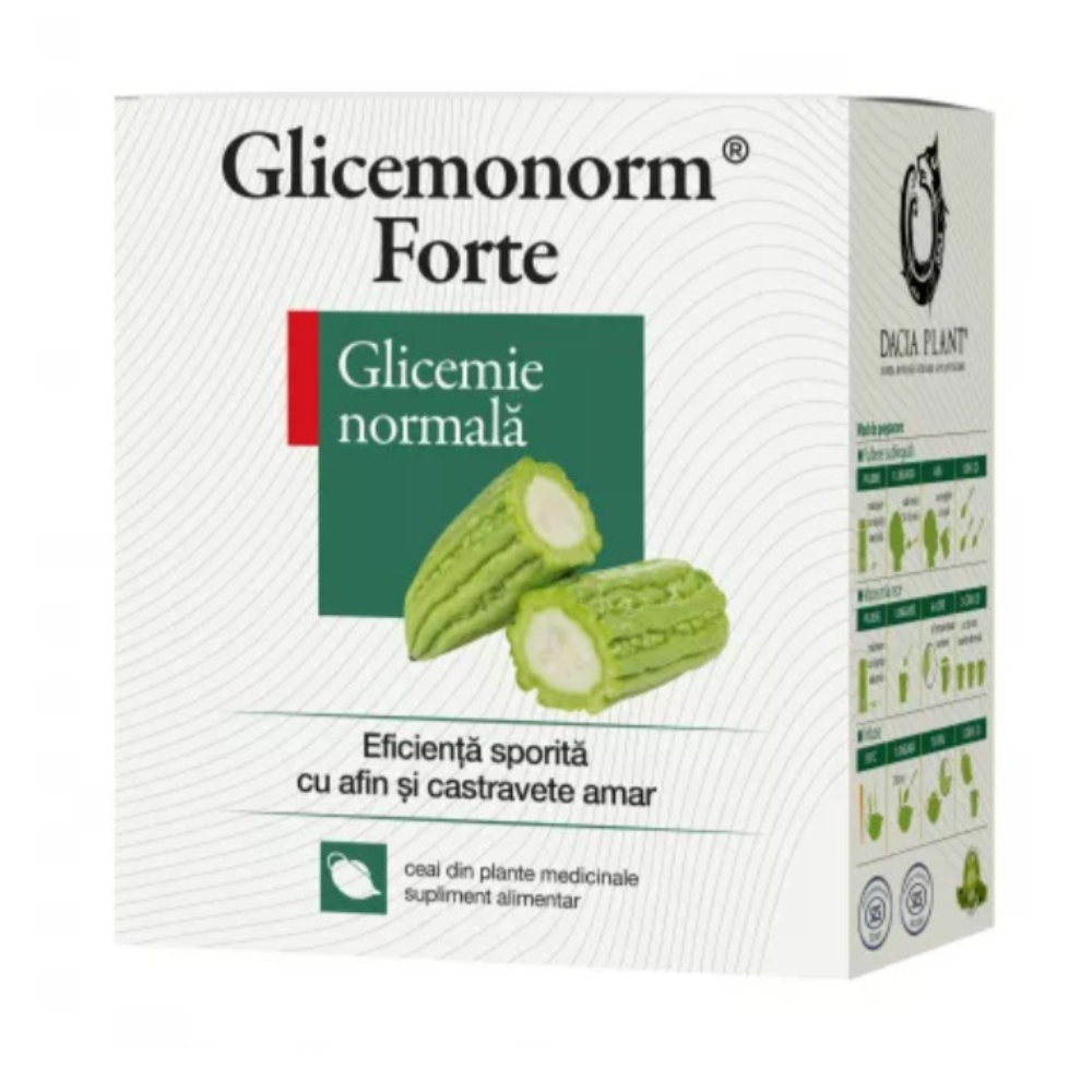 Ceai Glicemonorm Forte, 50 g, Dacia Plant