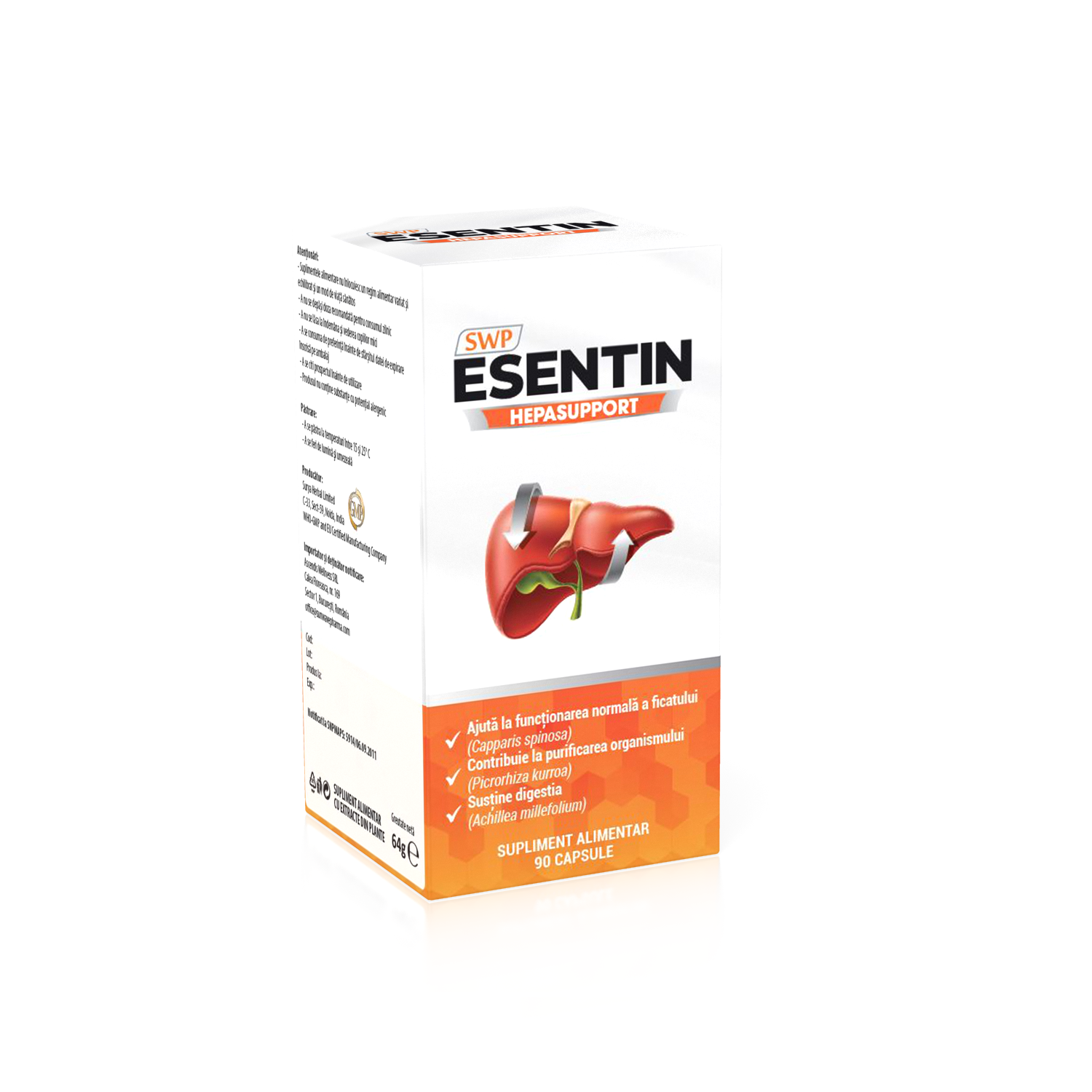 Esentin Hepasupport, 90 capsule, Sun Wave Pharma