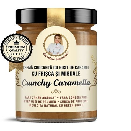 Crema crocanta cu gust de caramel cu frisca si migdale Crunchy Caramella