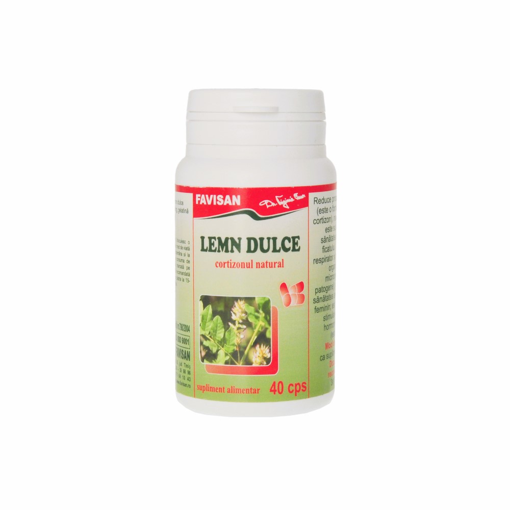 Lemn dulce, 40 capsule, Favisan