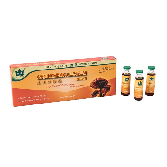 Ganoderma Lucidium 2000mg, 10 fiole x 10 ml, YongKang International China