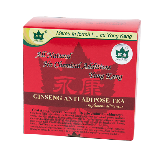 Ceai antiadipos cu gingseng, 30 plicuri, Yongkang International China