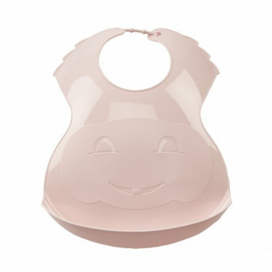 Baveta din plastic Soft, Powder Pink, Thermobaby   