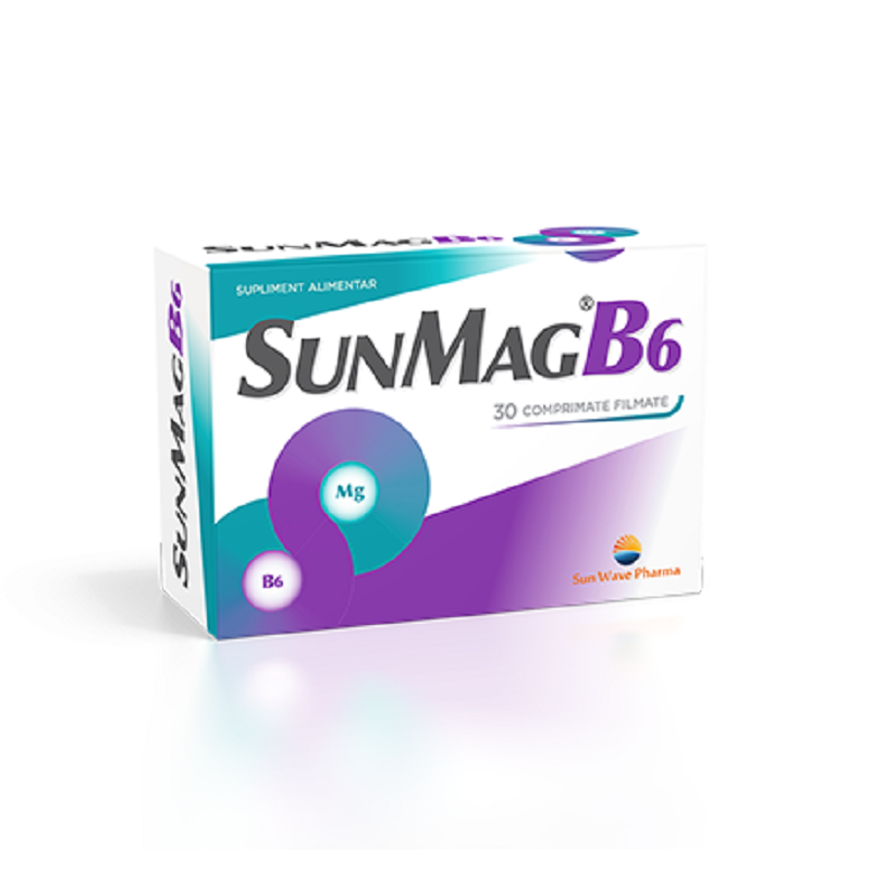 Sunmag B6, 30 comprimate, Sun Wave Pharma