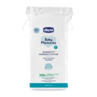Dischete din bumbac pentru igiena zilnica Baby Moments, 60 bucati, Chicco 