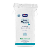 Dischete din bumbac pentru igiena zilnica Baby Moments, 60 bucati, Chicco 
