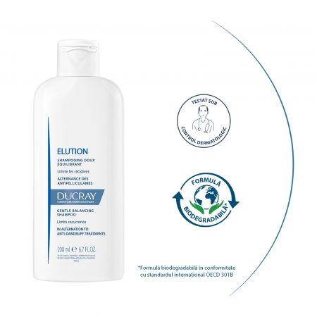 Sampon bland reechilibrant Elution, 200 ml, Ducray 569841