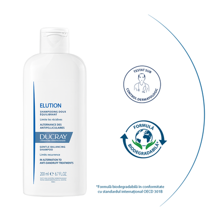Sampon bland reechilibrant Elution, 200 ml, Ducray 569841