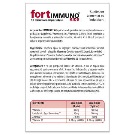 FortImmuno Kids, 10 plicuri, Dr Phyto 723611