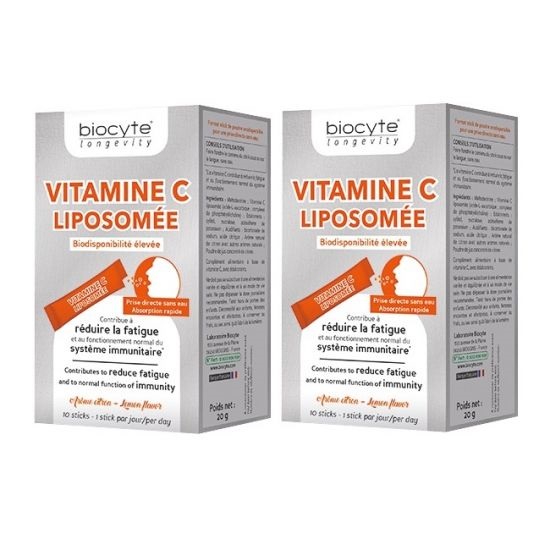 Pachet Vitamina C Lipozomala, 10 plicuri + 10 plicuri, Biocyte