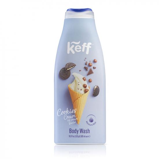 Gel de dus Cookies & Cream, 500 ml, Keff