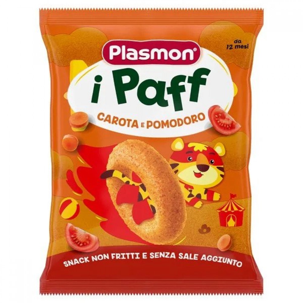 Pufuleti cu rosii si morcovi, +12 luni, 15 g, Plasmon