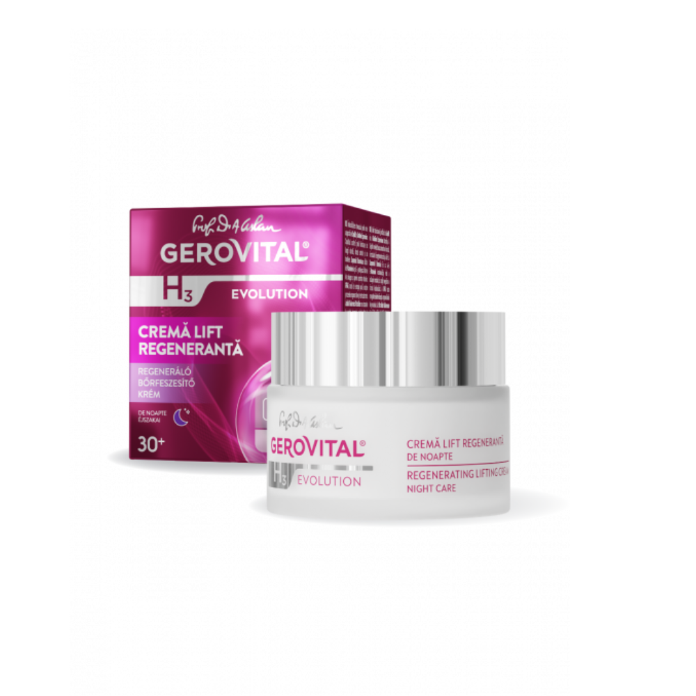 Crema lift regeneranta de noapte 30+ H3 Evolution, 50 ml, Gerovital