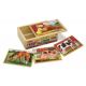 Set 4 puzzle din lemn in cutie cu animale domestice, +3 ani, 48 piese, Melissa&Doug 476190