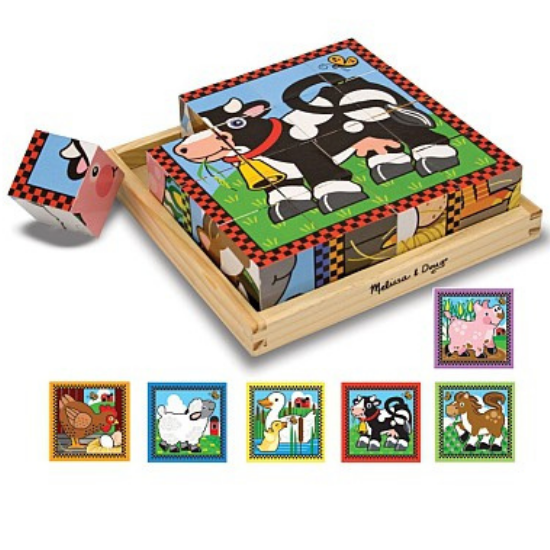 Cuburi Ferma, +3 ani, 16 cuburi, Melissa&Doug