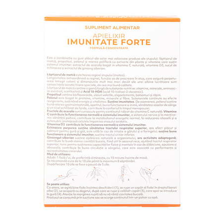 Apielixir imunitate Forte, 20 fiole x 10 ml, Albina Carpatina 816968