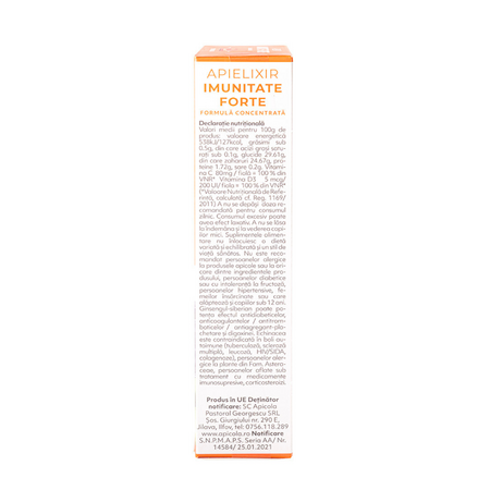 Apielixir imunitate Forte, 20 fiole x 10 ml, Albina Carpatina 816969