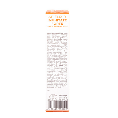 Apielixir imunitate Forte, 20 fiole x 10 ml, Albina Carpatina 816970
